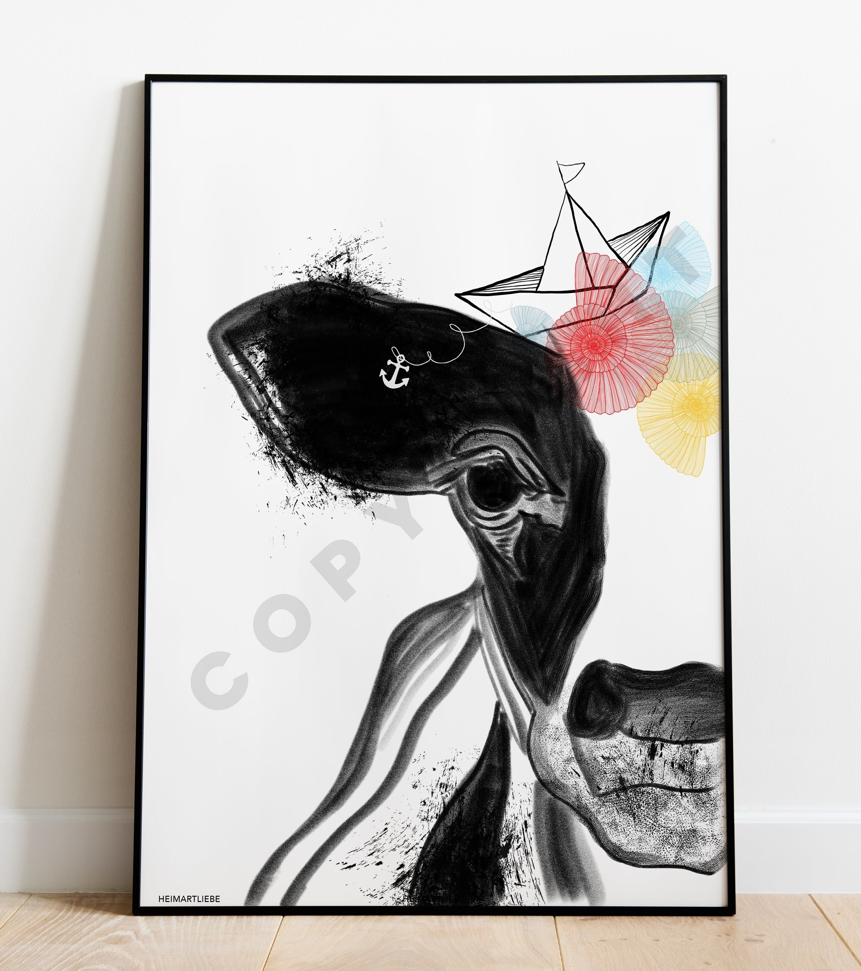 STAMPA - MUCCA AMORE MARE