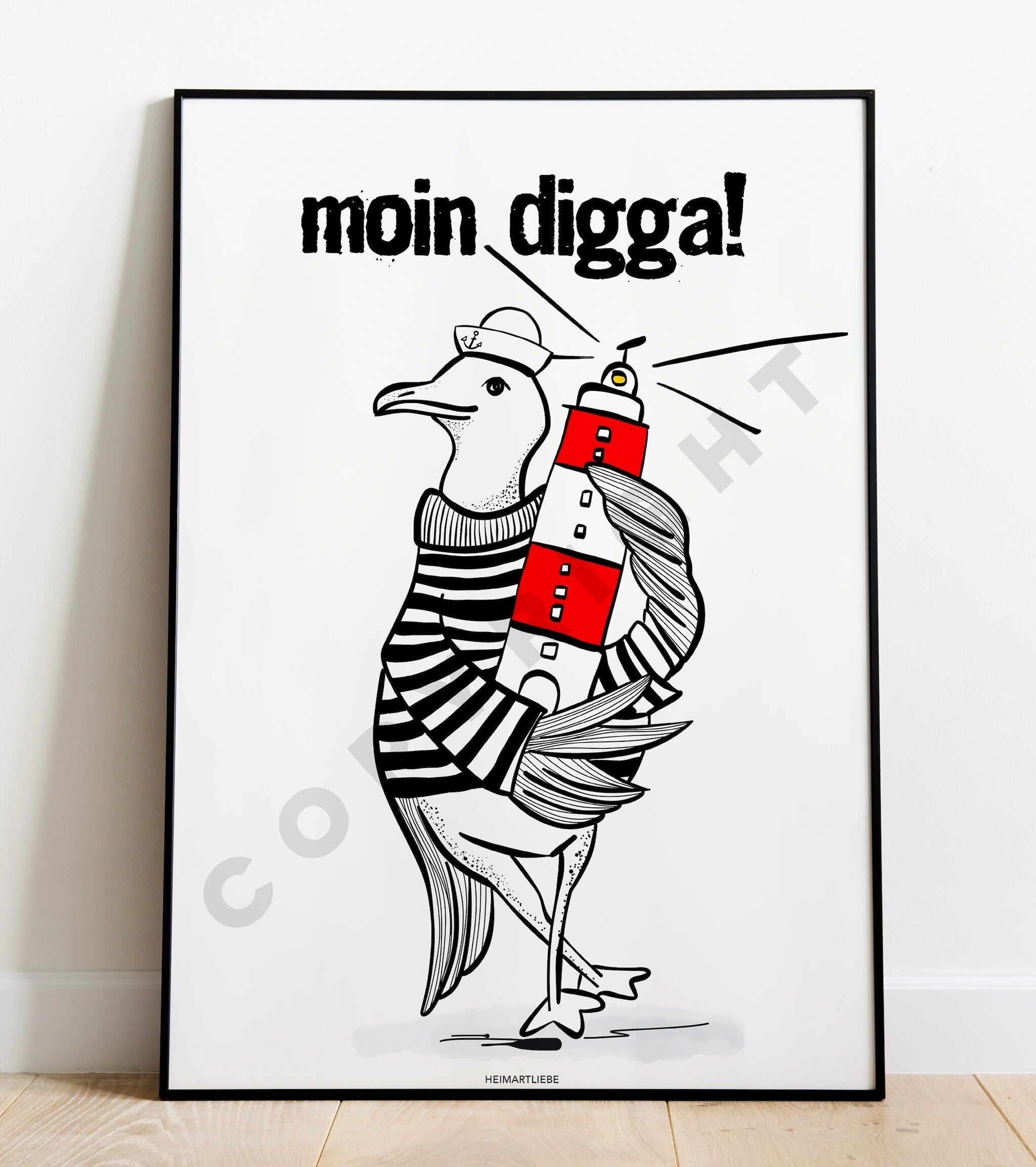 STAMPA - MOIN DIGGA! GABBIANO DEL FARO