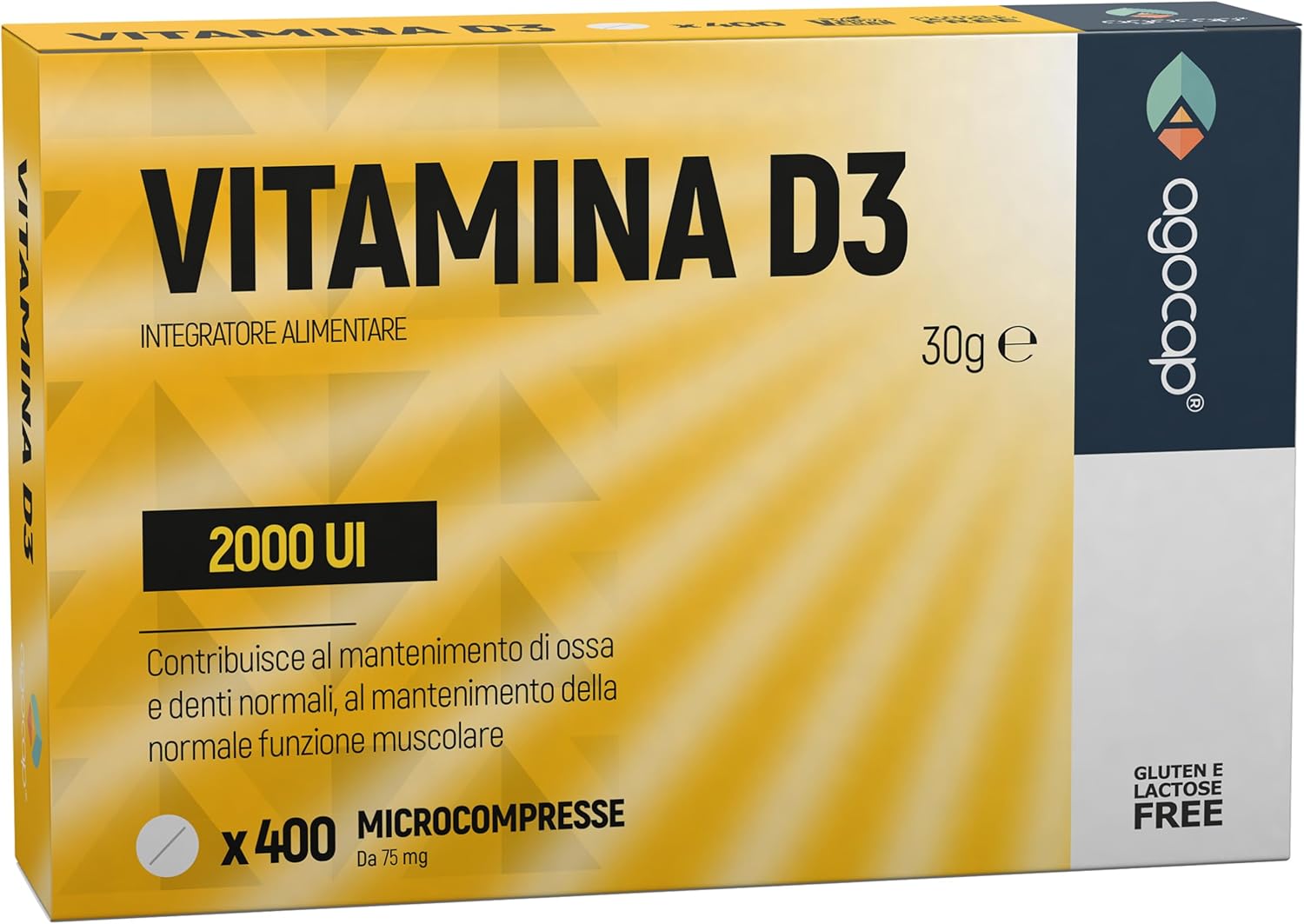 Vitamin D3 2000 IU - Pocket Size - 360 Tablets
