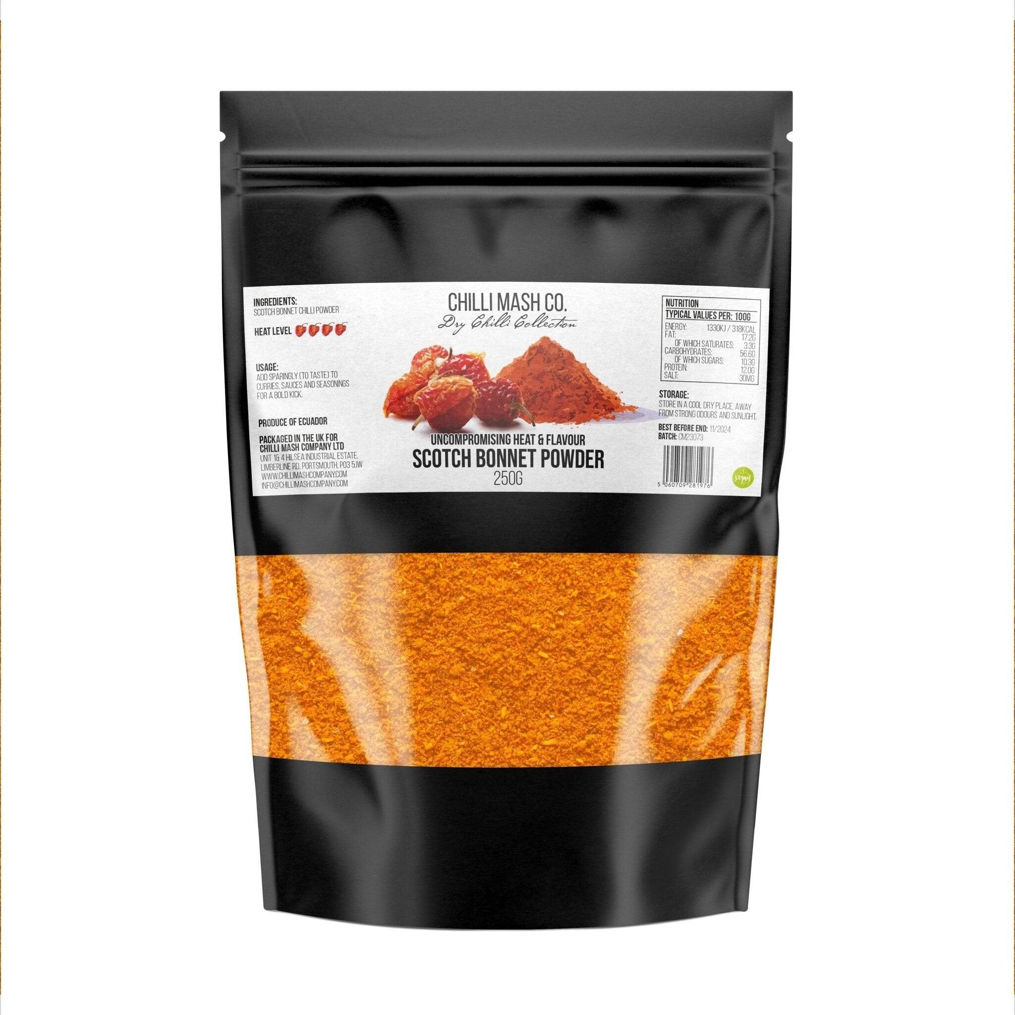 Scotch Bonnet peperoncino in polvere | 50g - 250g | Chilli Mash Company