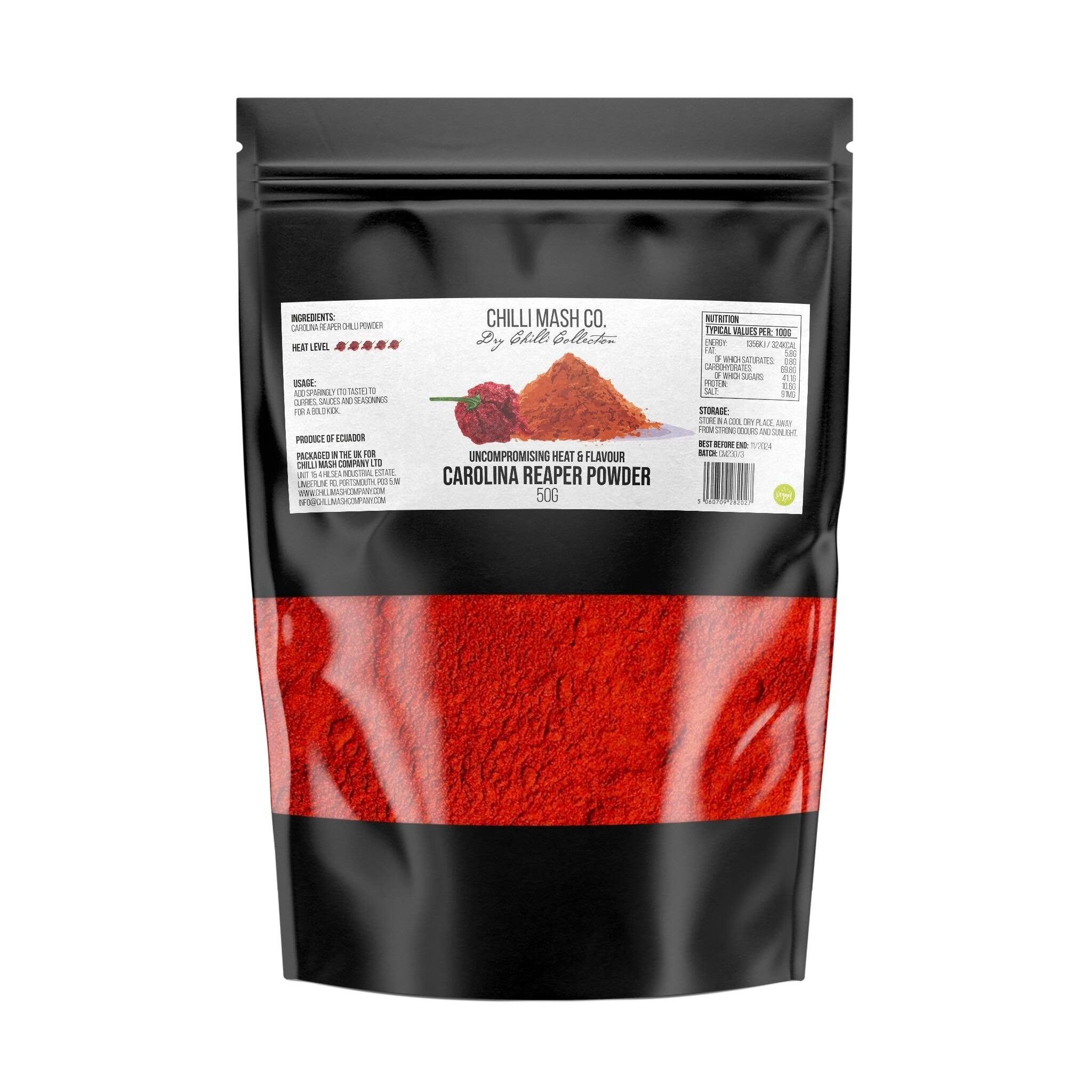 Carolina Reaper Chilli Powder | 50g | Chilli Mash Company | Estremamente piccante