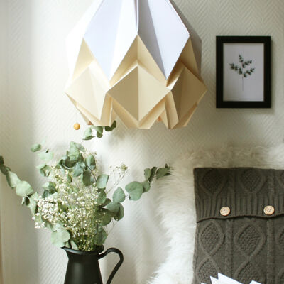 Lámpara colgante Origami en dos tonos - L - Vanilla