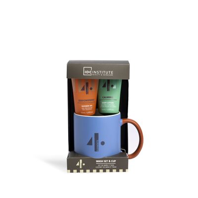 Set de baño y taza para hombre - 4 elementos - IDC INSTITUTE
