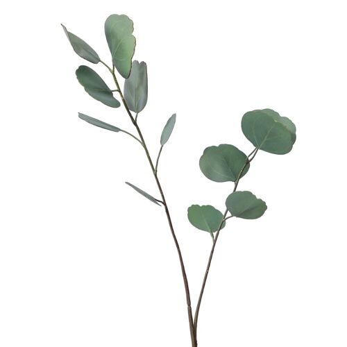 Fleur décorative d'eucalyptus vert fonce 65x14x1cm