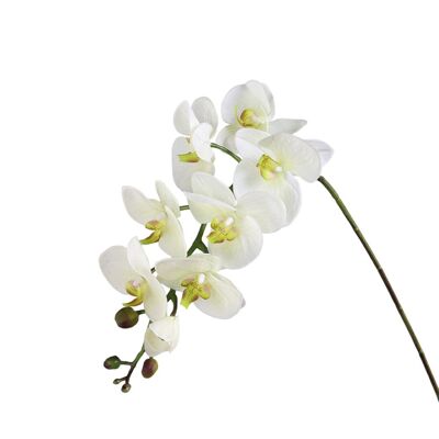 Fiore decorativo orchidea bianca h100cm