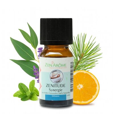 Zenitude Synergy Essential Oil - Miscela di oli essenziali da diffondere - Flacone da 10 ml Prodotto in Francia