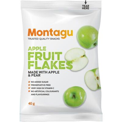Montagu: Fruit Flakes - Apple (10 x40g)