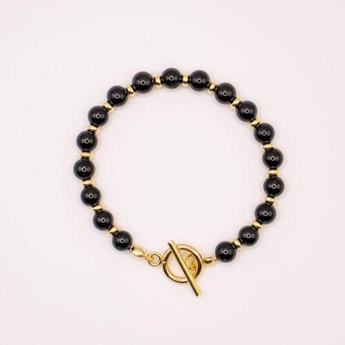 CIRCÉ | Bracelet en Tourmaline et acier inoxydable plaqué Or 18 carats