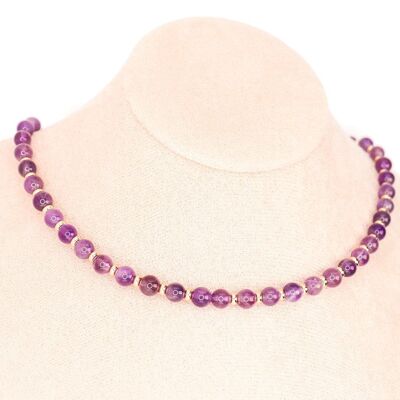 CIRCÉ | Collier en Améthyste et plaqué Or 18 et 24 carats