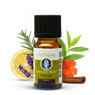 Aceite esencial Soft Night Synergy - Mezcla de aceites esenciales para difundir - Botella de 10 ml Hecho en Francia