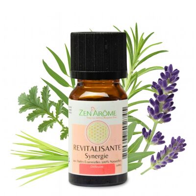 Olio Essenziale Sinergia Rivitalizzante - Miscela di Oli Essenziali da Diffondere - Flacone da 10 ml Prodotto in Francia