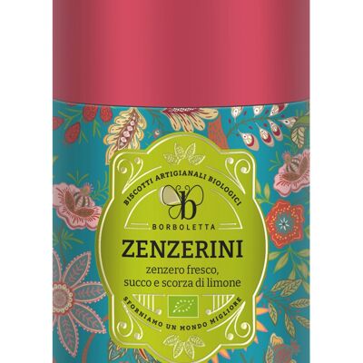ZENZERINI - Biscuits artisanaux bio au jus de citron et gingembre - vegan - Tube 120g