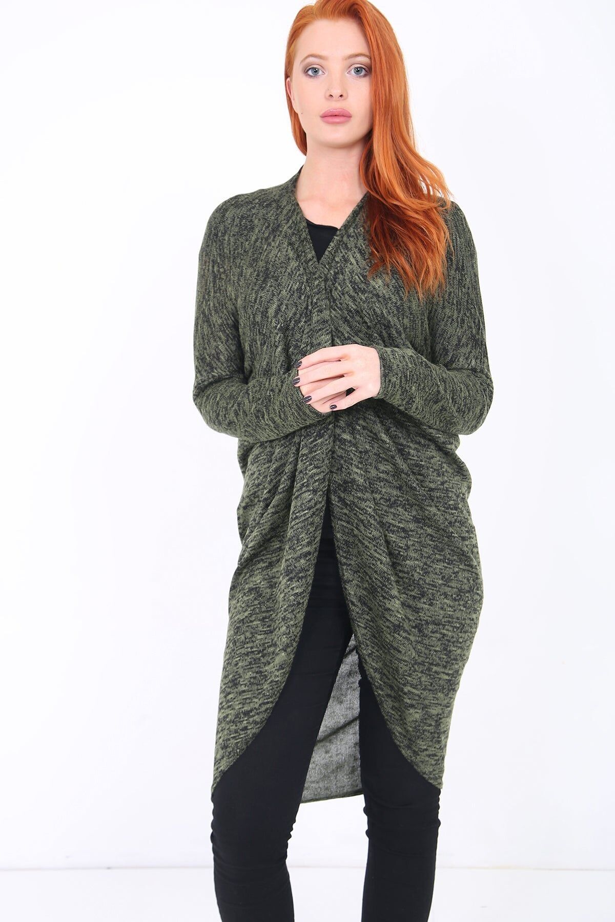 Cardigan oversize in maglia intrecciata