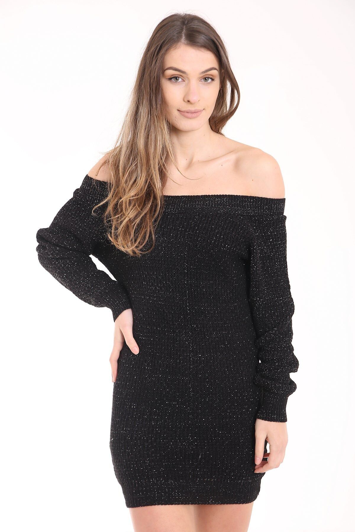 Abito Bardot in maglia di lurex