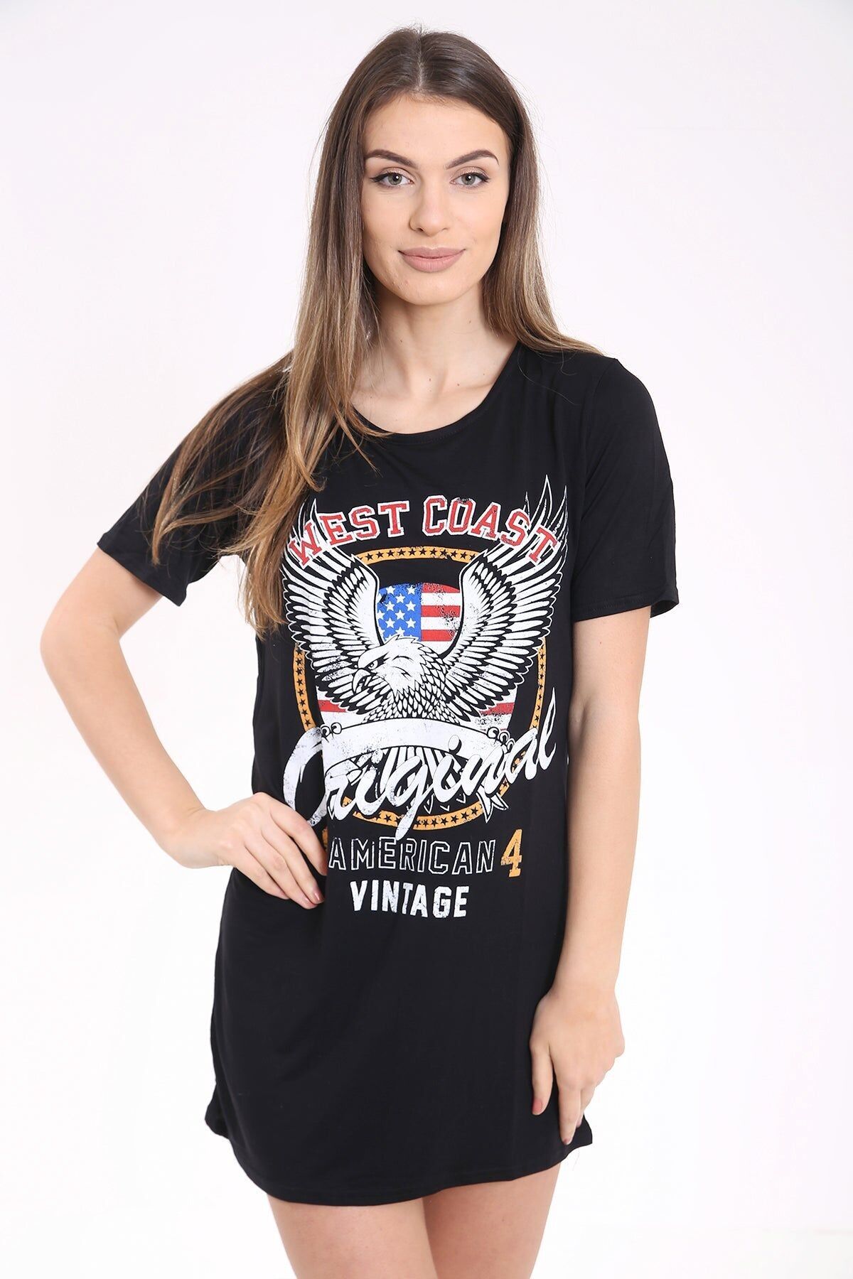 Abito lungo con stampa West Coast Eagle