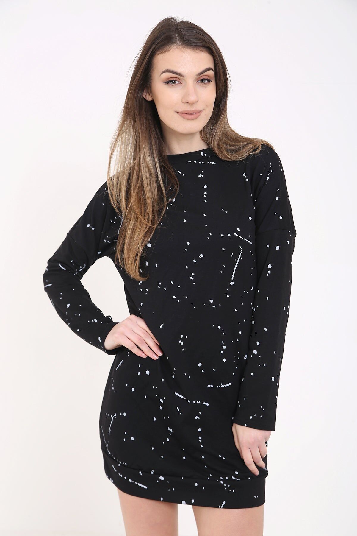 Felpa con cappuccio e stampa Splash Paint