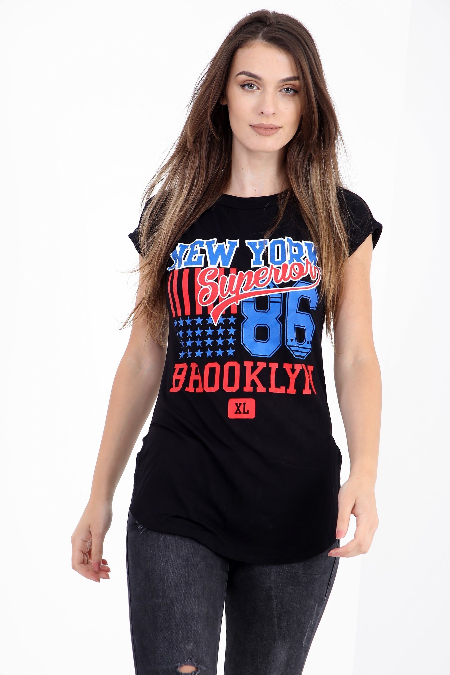 T-shirt oversize stampata New York 86