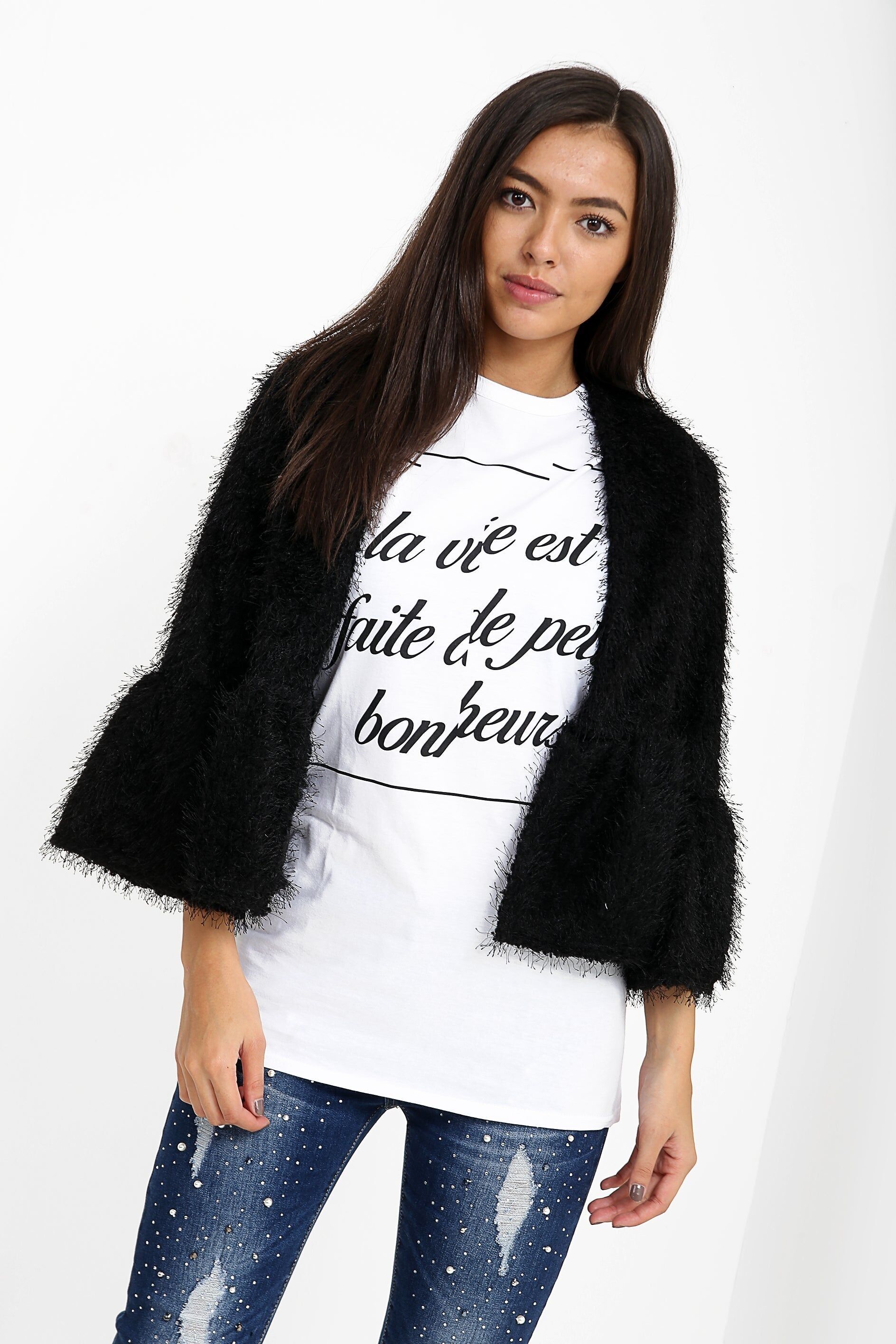 Cardigan in mohair zingaro