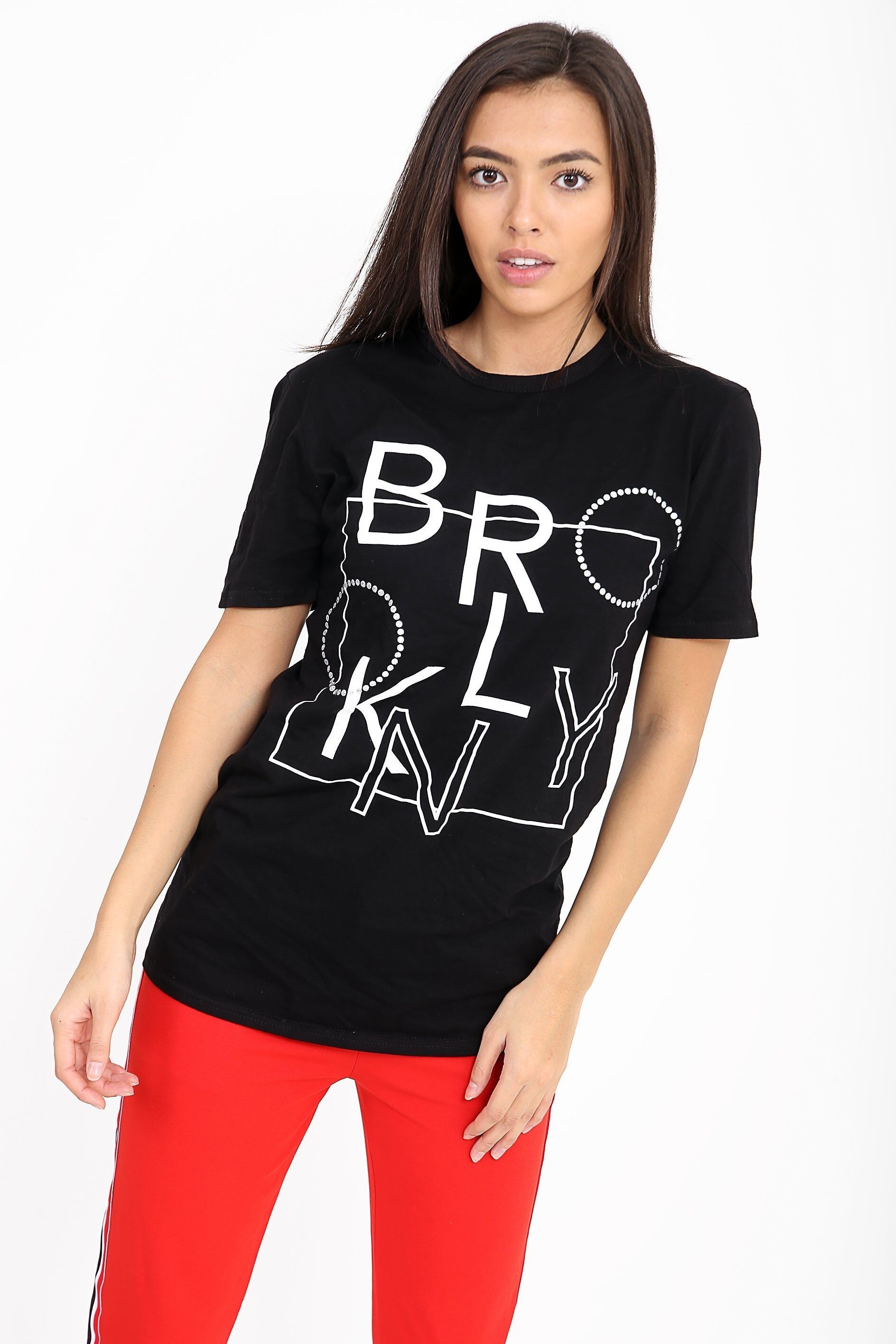 Maglietta stampata grafica Brooklyn