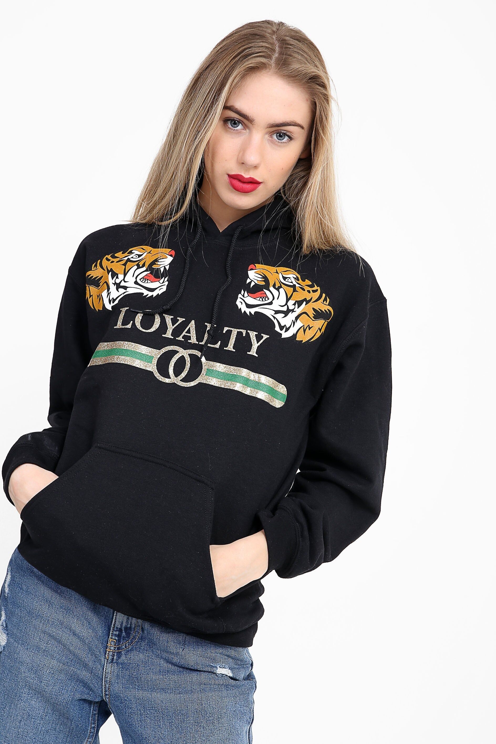 Pull à capuche imprimé tigre Loyalty