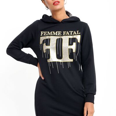 Robe pull à capuche Femme Fatal