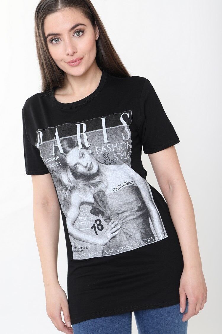 T-shirt con stampa grafica PARIS