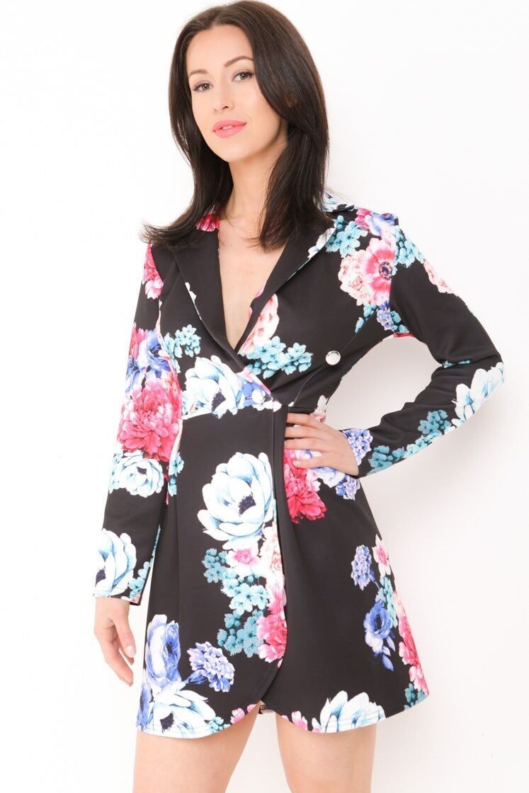 Abito lungo con stampa floreale