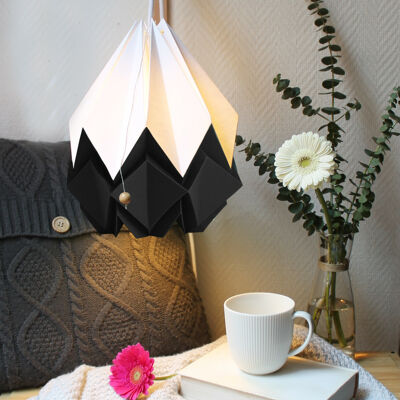 Two-tone Origami pendant light - M - Black