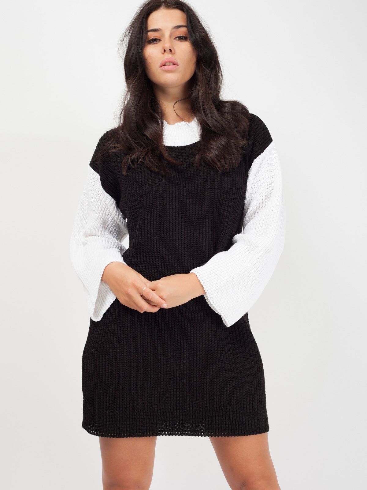 Abito in maglia bicolore Rosie