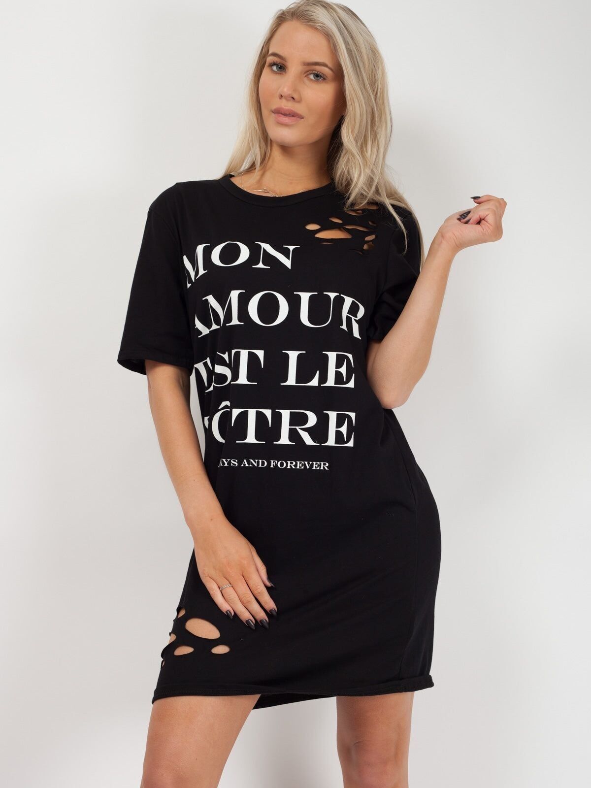 Abito t-shirt taglio laser Mon Amour