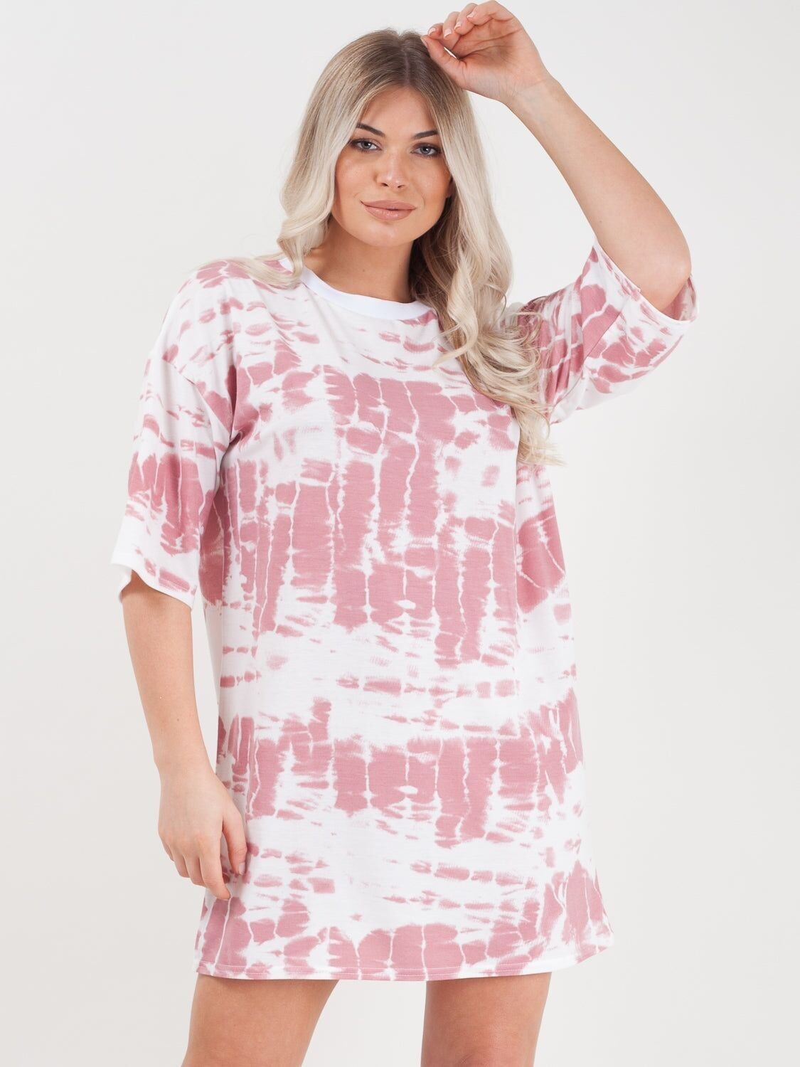 T-shirt boyfriend oversize con effetto tie-dye
