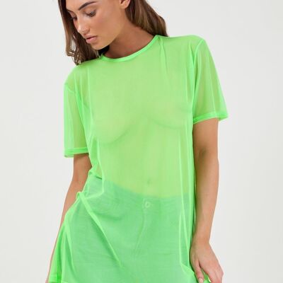 Top T-shirt a rete lunga