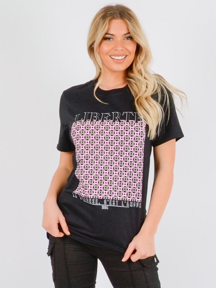 Maglietta con stampa Liberte