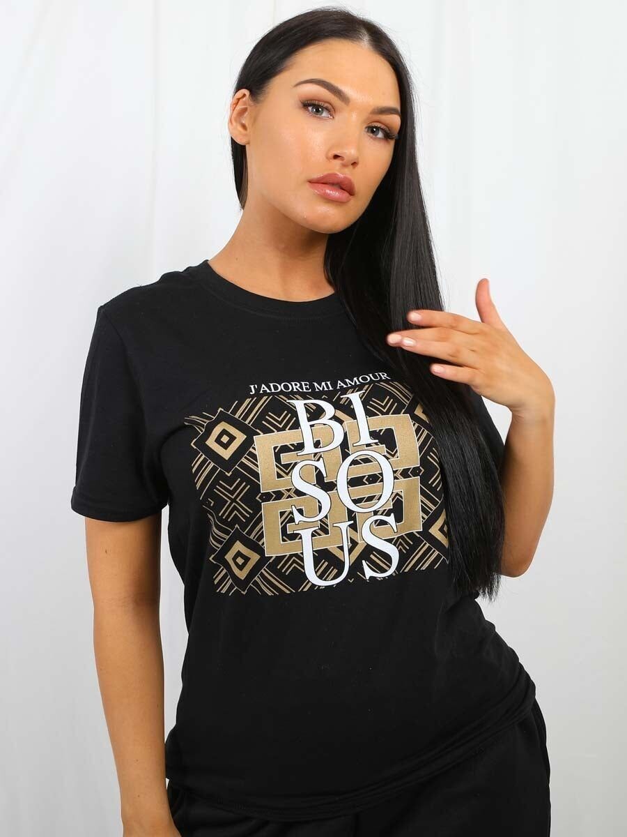 T-shirt con stampa grafica J'adore Mi Amour