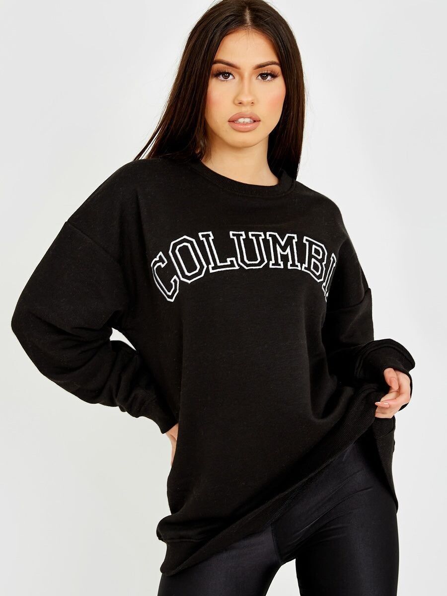 COLUMBIA Sweatshirtpullover mit Stickerei