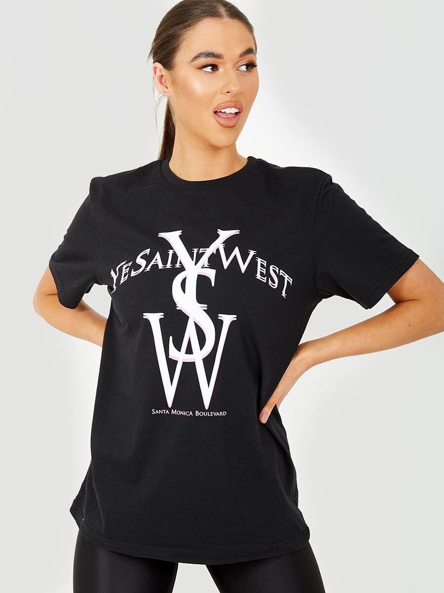 Camiseta estampada con gráficos de YSW