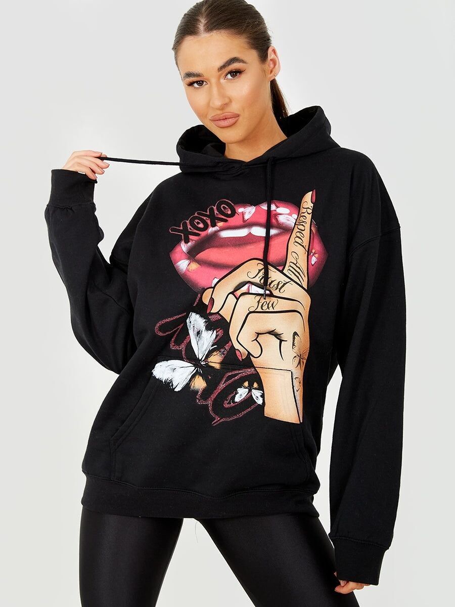 Respect All Graphic Fleeced Hoodie