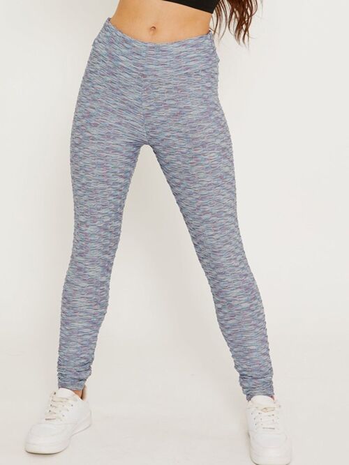 Colourful Textured Scrunch Butt Gym Leggings