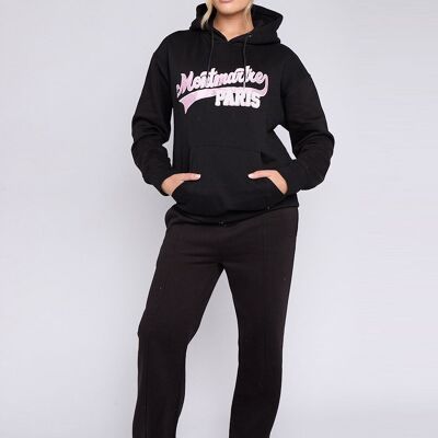 Sudadera con capucha de polar bordada de Montmartre Paris