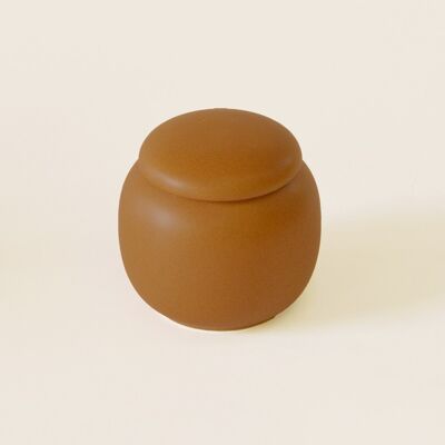 Porcelain Aroma Saver Container 120g Brown