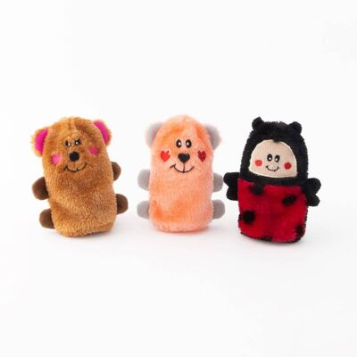 ZippyPaws Squeakie Buddies de la Saint-Valentin (paquet de 3)
