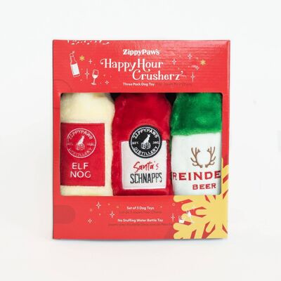 ZippyPaws Happy Hour Crusherz - Vacances (paquet de 3)