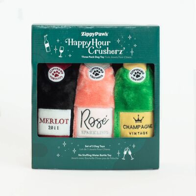 ZippyPaws Happy Hour Crusherz - Vin (paquet de 3)