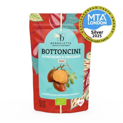 Biscotti salati Bottoncini pomodoro & origano - vegani - 150g