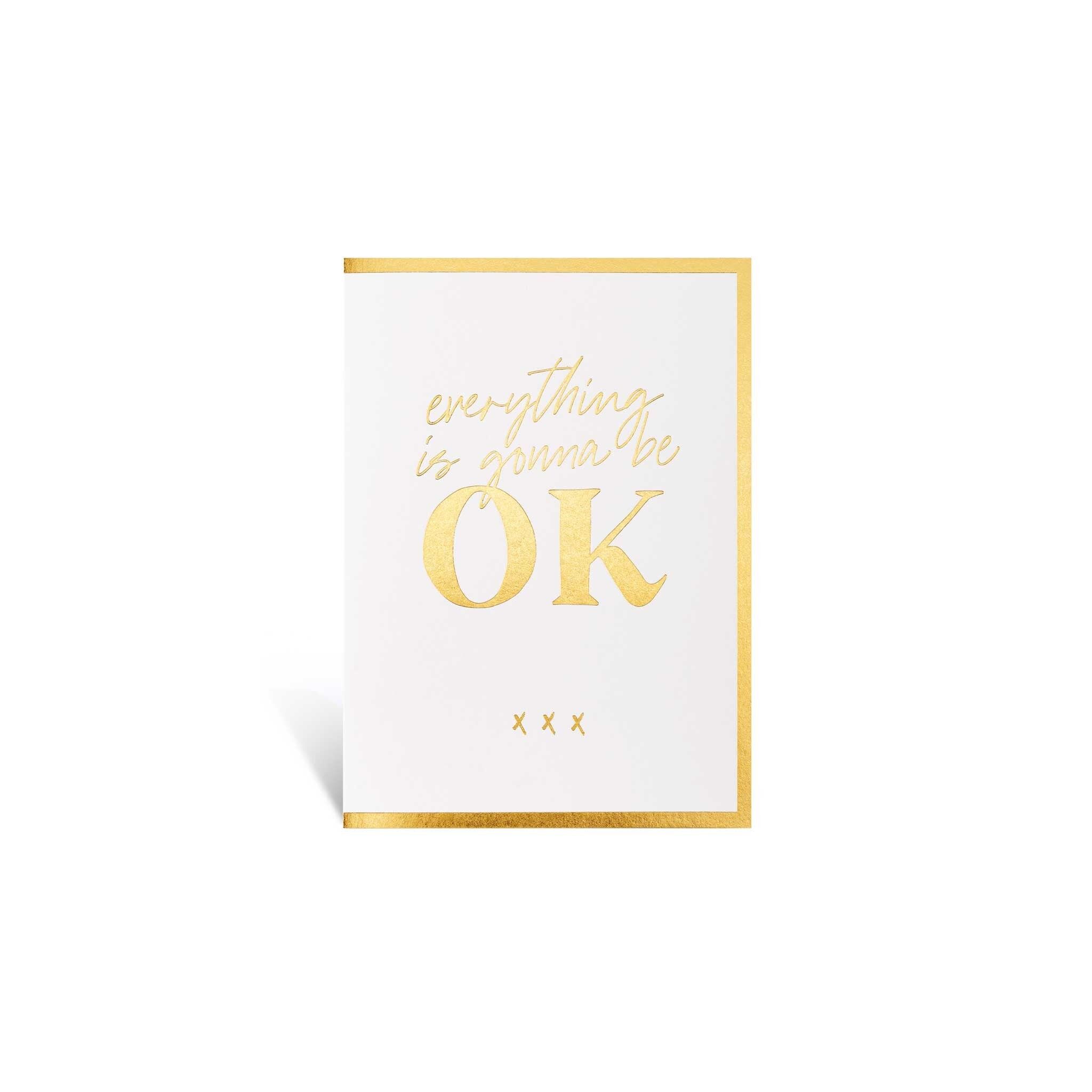 Scheda cartacea "OK", A6, Bianco/Oro
