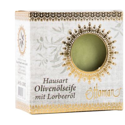 Hausart olive soap green - packaged (200g)