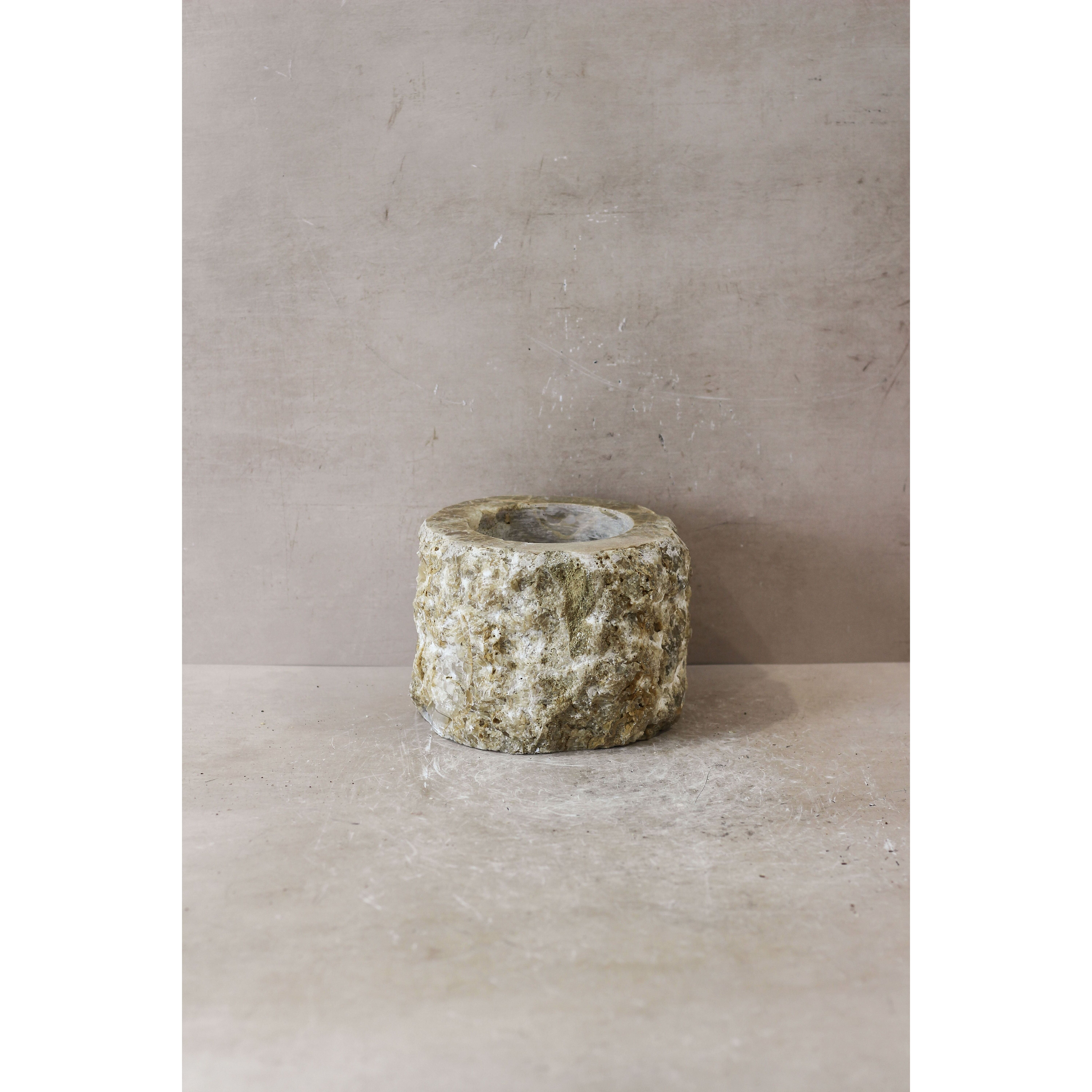 Bougeoir en onyx brut XL 14.3