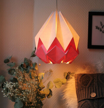 Suspension Origami Bicolore - M - Pink 2