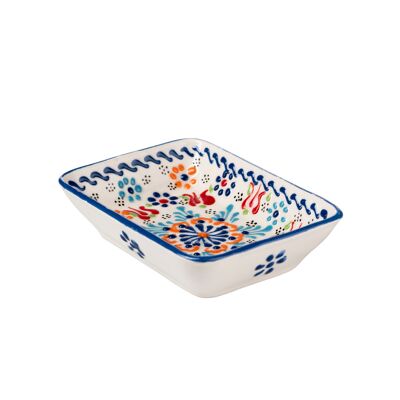 Soap dish Dogan white-dark blue multicolored, hand-painted