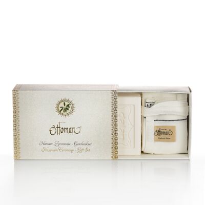 Set regalo Hamam -piccolo- 1x guanto peeling classico- 1x 125g sapone Sultan Hamam